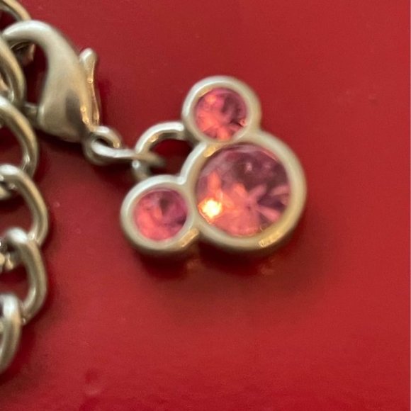 Charm Bracelet Disney Mickey Castle Ears Pink Bling 2012 - Picture 5 of 7
